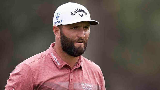 Jon Rahm is pictured at the 2023 Spanish Open in Madrid.